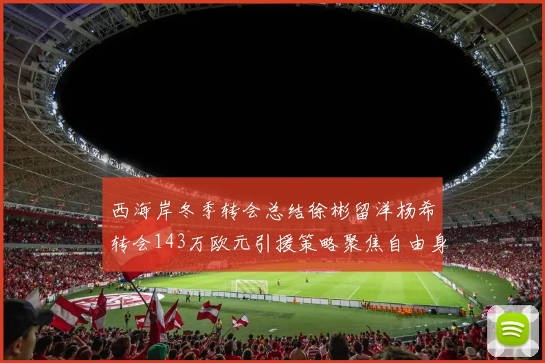 西海岸冬季转会总结徐彬留洋杨希转会143万欧元引援策略聚焦自由身球员